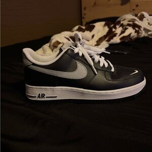 Nike Air Force 1 Black and White Shoes